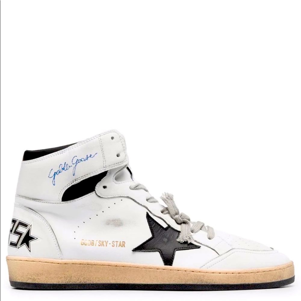 GOLDEN GOOSE - Sky-Star high-top lace-up sneakers